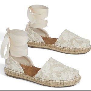 Tom’s Katalina birch floral lace espadrilles